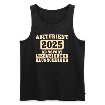 Abiturient 2025 Abitur Abschluss - Männer Premium Bio Tank Top - Schwarz - Vorne - AI Model Male 178 light (178cm)