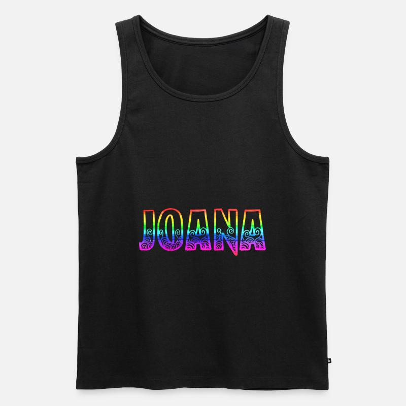 joana rs regenbogen - Männer Premium Bio Tank Top - Schwarz