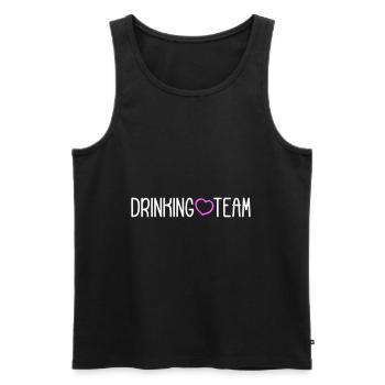 Drinking Team - Men's Premium Organic Tank Top - black - Front - AI Model Male 178 light (178cm)