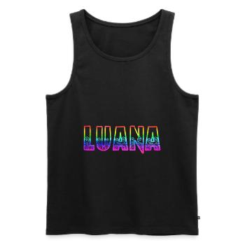 luana rs arc-en-ciel - Débardeur bio Premium Homme - noir - Devant - Michal (187cm)