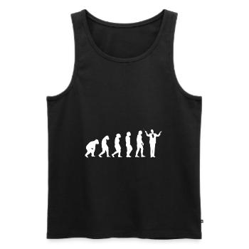 Musicians Conductors Evolution Conductor Music Band - Men's Premium Organic Tank Top - black - Front - Michal (187cm)
