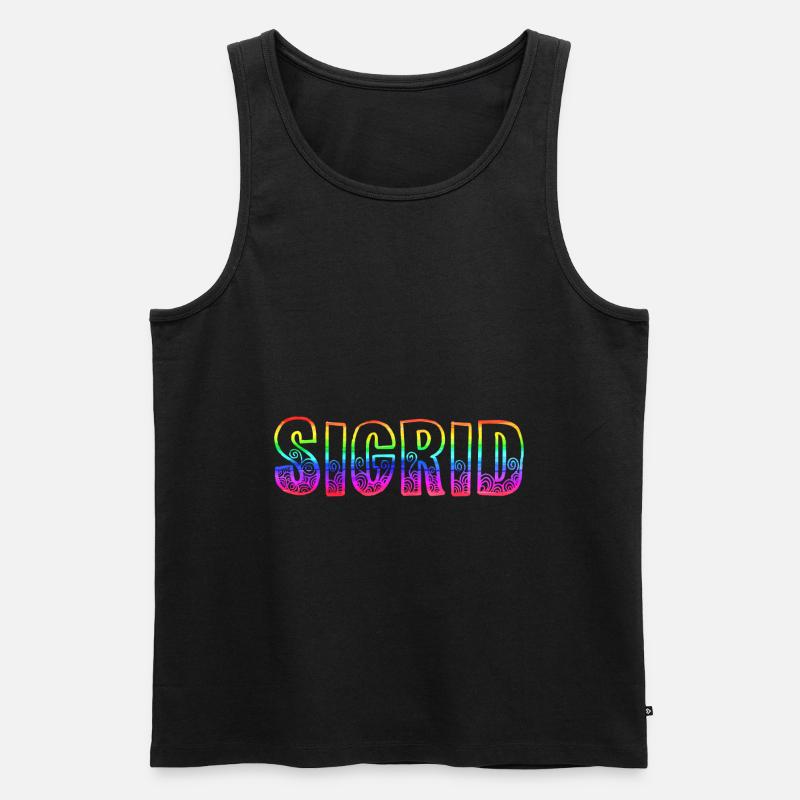 sigrid rs rainbow - Men's Premium Organic Tank Top - black