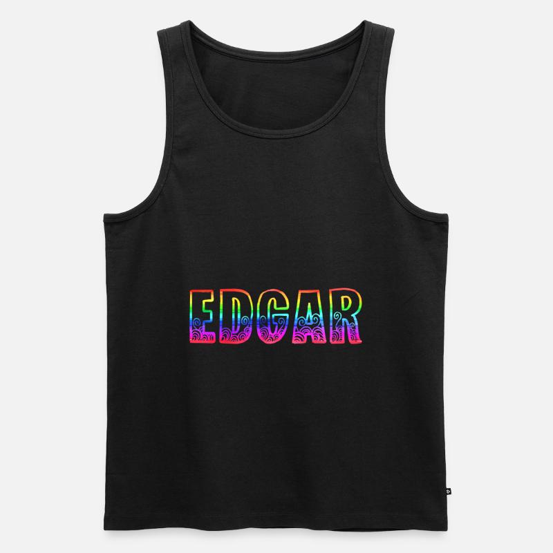 edgar rs regenbogen - Männer Premium Bio Tank Top - Schwarz