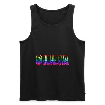 giulia rs rainbow - Men's Premium Organic Tank Top - black - Front - Michal (187cm)