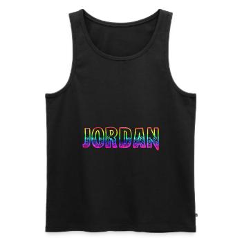 jordan rs regenbogen - Männer Premium Bio Tank Top - Schwarz - Vorne - AI Model Male 178 light (178cm)