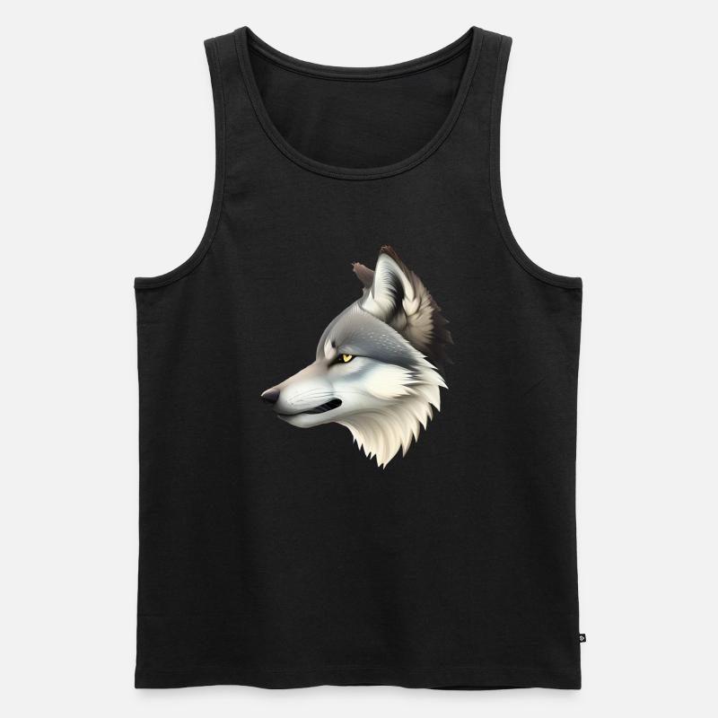 Wolf - Männer Premium Bio Tank Top - undefined