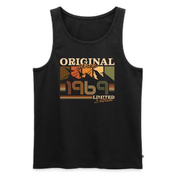 Berge Vintage Geburtstag Jahrgang 1969 - Männer Premium Bio Tank Top - Schwarz - Vorne - Michal (187cm)