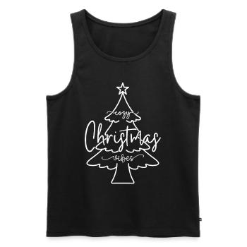 Gemütliche Weihnachtsstimmung Ambiance de Noël chaleureuse - Débardeur bio Premium Homme - noir - Devant - Michal (187cm)