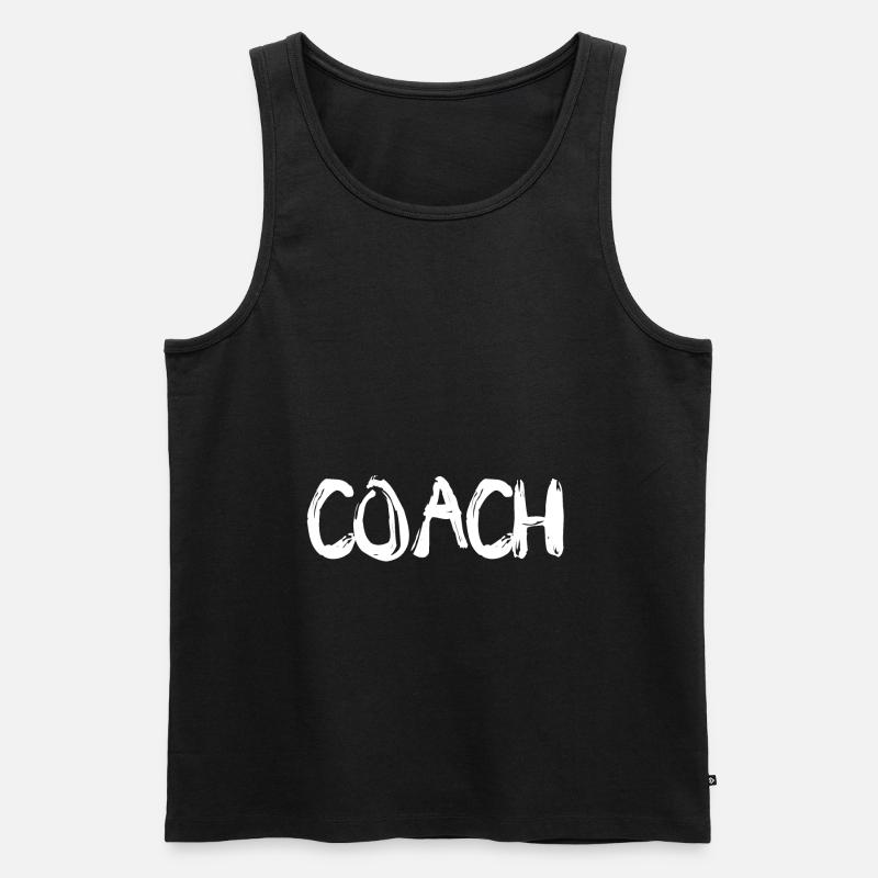 Trainer Coach - Männer Premium Bio Tank Top - Schwarz
