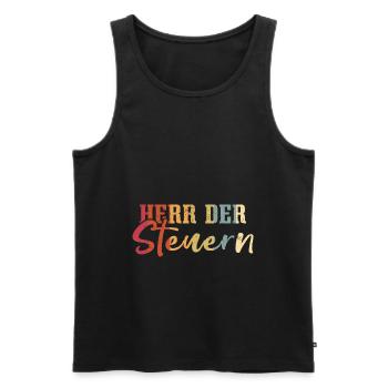 Herr Der Steuern Steuerberater Finanzamt Steuern - Männer Premium Bio Tank Top - Schwarz - Vorne - AI Model Male 178 light (178cm)
