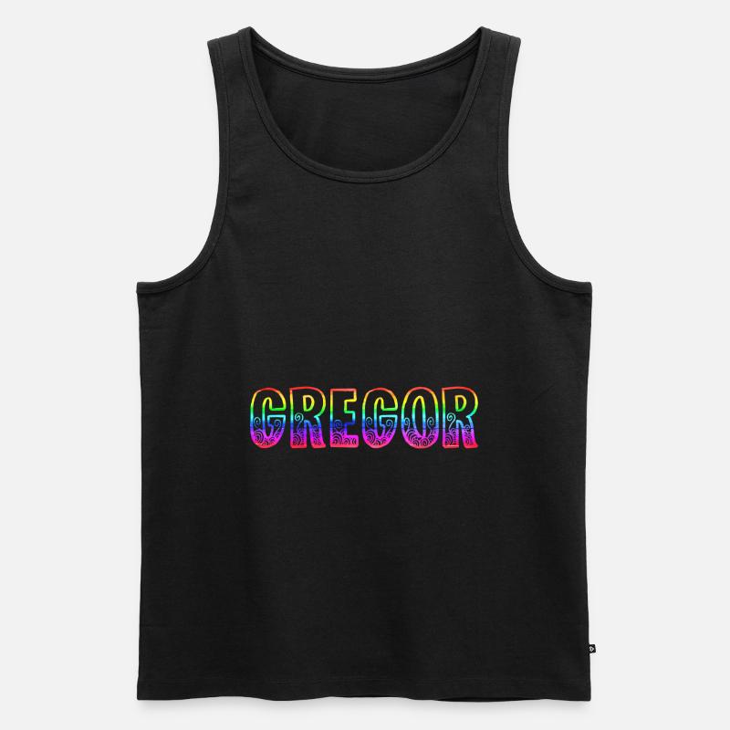 gregor rs regenbogen - Männer Premium Bio Tank Top - Schwarz