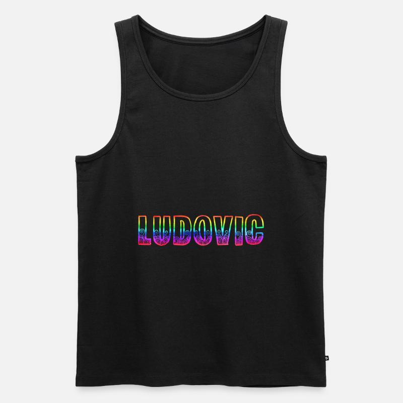 ludovic rs regenbogen - Männer Premium Bio Tank Top - Schwarz