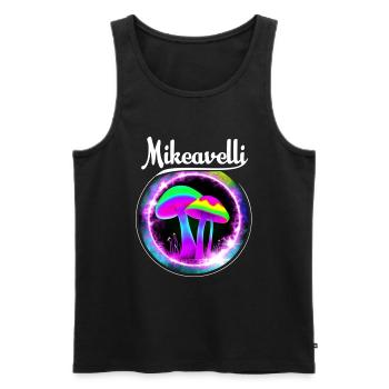 Mikeavelli Pilz - Männer Premium Bio Tank Top - Schwarz - Vorne - AI Model Male 178 light (178cm)