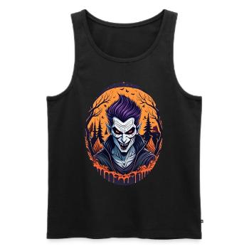 Gruseliges Halloween-partykostüm Vampir - Débardeur bio Premium Homme - noir - Devant - AI Model Male 178 light (178cm)
