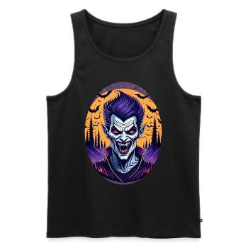 Gruseliges Halloween Party Kostüm Vampir - Men's Premium Organic Tank Top - black - Front - AI Model Male 178 light (178cm)