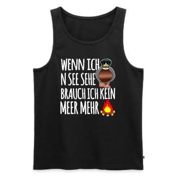 Ente am See - Männer Premium Bio Tank Top - Schwarz - Vorne - Michal (187cm)