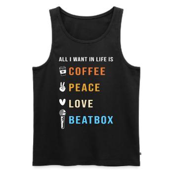 Beatbox - Männer Premium Bio Tank Top - Schwarz - Vorne - Michal (187cm)