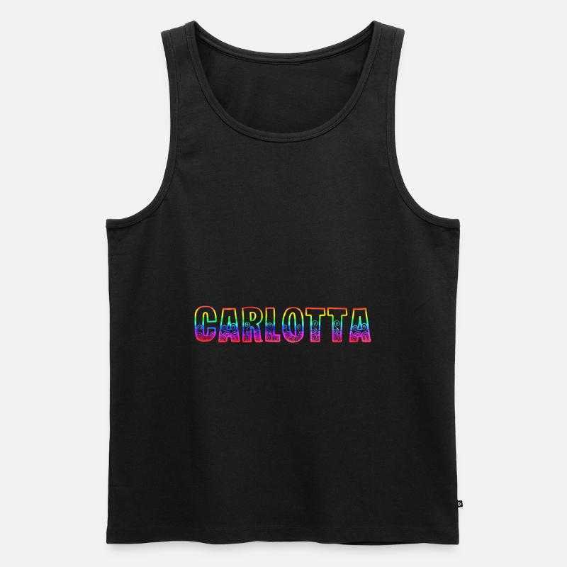 carlotta rs regenbogen - Männer Premium Bio Tank Top - Schwarz
