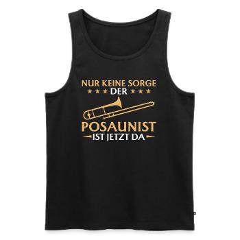Posaunist Musiker Blasinstrument Kapelle - Männer Premium Bio Tank Top - Schwarz - Vorne - AI Model Male 178 light (178cm)