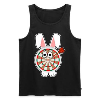 Dart Darts Bullseye Dart Player Dartboard Gift - Men's Premium Organic Tank Top - black - Front - AI Model Male 178 light (178cm)
