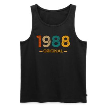 1988 Original - Männer Premium Bio Tank Top - Schwarz - Vorne - Michal (187cm)