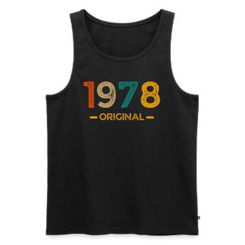 1978 Original - Männer Premium Bio Tank Top - Schwarz - Vorne - Michal (187cm)
