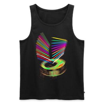 Schlagzeug - Snare Drum Slow Motion - Männer Premium Bio Tank Top - Schwarz - Vorne - AI Model Male 178 light (178cm)