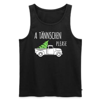 A Tännschen Please Pick-Up - Männer Premium Bio Tank Top - Schwarz - Vorne - Michal (187cm)