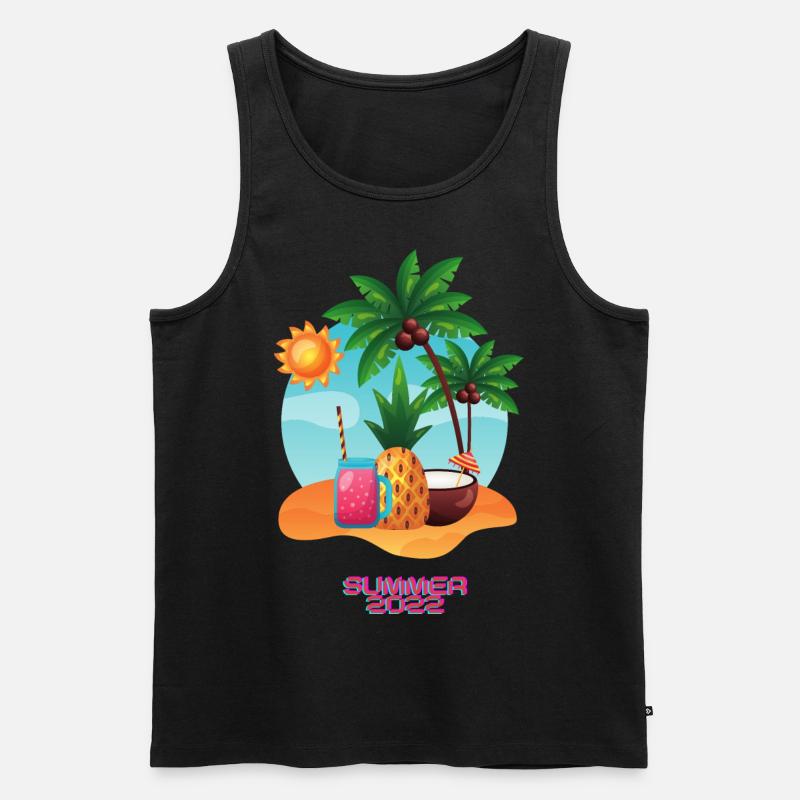 SUMMER 2022 - Männer Premium Bio Tank Top - Schwarz