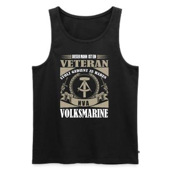 stolzer NVA Volksmarine Veteran - Männer Premium Bio Tank Top - Schwarz - Vorne - AI Model Male 178 light (178cm)