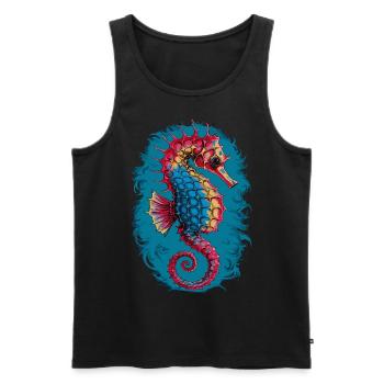 Seepferdchen Unterwasserwelt für eine - Männer Premium Bio Tank Top - Schwarz - Vorne - Michal (187cm)