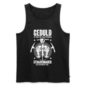Straßenbau Straßenbauer Geschenk - Rasten aus - Männer Premium Bio Tank Top - Schwarz - Vorne - Michal (187cm)