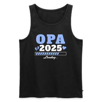 Opa 2025 loading Schwangerschaft verkünden - Männer Premium Bio Tank Top - Schwarz - Vorne - Michal (187cm)