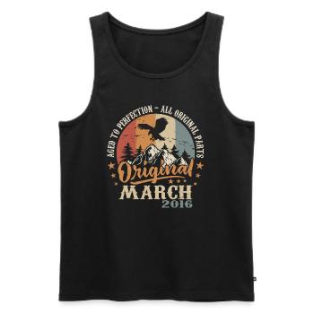 Mars 2016 Jubilé 2016 Légendes Mars 2016 - Débardeur bio Premium Homme - noir - Devant - Michal (187cm)