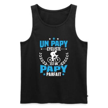Un papy cycliste est un papy parfait Cadeau - Débardeur bio Premium Homme - noir - Devant - Michal (187cm)