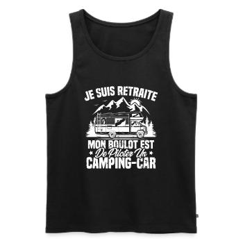 Je suis retraité et piloter un camping-car Cadeau - Débardeur bio Premium Homme - noir - Devant - Michal (187cm)