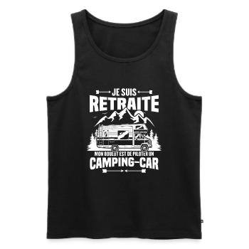 Je suis retraité et piloter un camping-car Cadeau - Débardeur bio Premium Homme - noir - Devant - Michal (187cm)