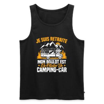 Je suis retraité et piloter un camping-car Cadeau - Débardeur bio Premium Homme - noir - Devant - Michal (187cm)