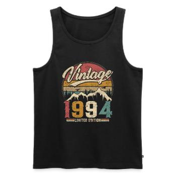 Vintage 1994 Limited Edition Cadeau D'anniversaire - Débardeur bio Premium Homme - noir - Devant - Michal (187cm)