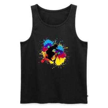 scooter stunt - Männer Premium Bio Tank Top - Schwarz - Vorne - AI Model Male 178 light (178cm)