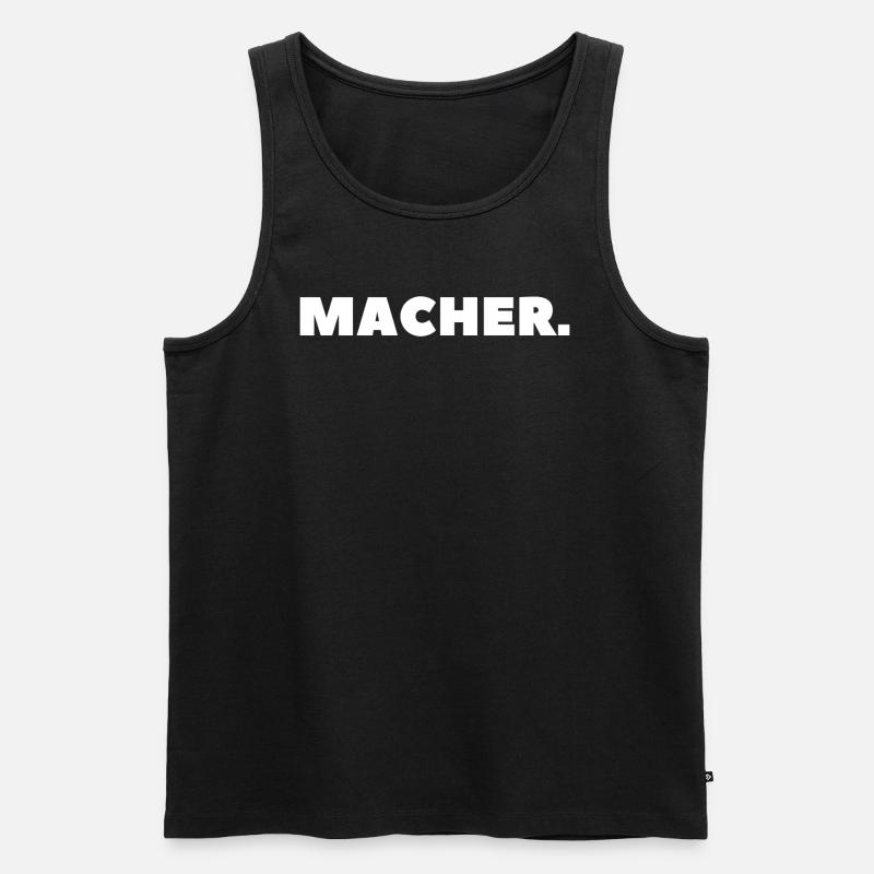 Macher - Männer Premium Bio Tank Top - Schwarz
