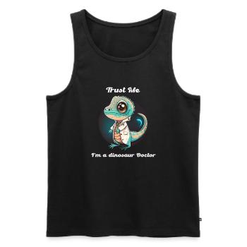 Glauben Sie mir, ich bin ein Dinosaurier-Arzt, lustiger Arzt. - Männer Premium Bio Tank Top - Schwarz - Vorne - AI Model Male 178 light (178cm)
