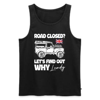 Let's Find Out Why Driving Landy - Men's Premium Organic Tank Top - black - Front - Michal (187cm)