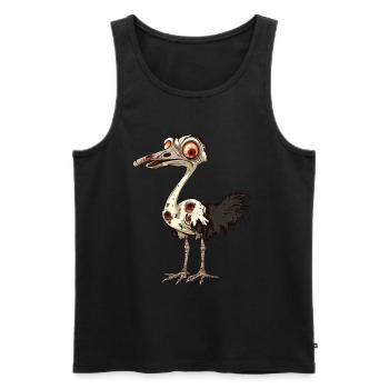 Strauß Halloween Lustig Zombie - Männer Premium Bio Tank Top - Schwarz - Vorne - Michal (187cm)