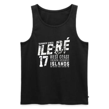 Ile de Ré Westküste Atlantik - Männer Premium Bio Tank Top - Schwarz - Vorne - AI Model Male 178 light (178cm)