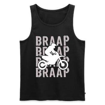 Motocross MX Supercross Enduro Dirt Bike - Débardeur bio Premium Homme - noir - Devant - Michal (187cm)