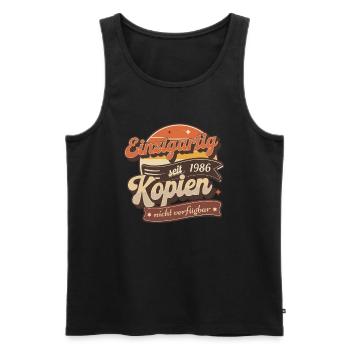 Einzigartig seit 1986 Retro Vintage - Männer Premium Bio Tank Top - Schwarz - Vorne - Michal (187cm)