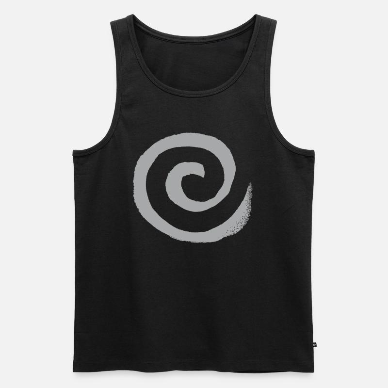 Spirale - Männer Premium Bio Tank Top - Schwarz