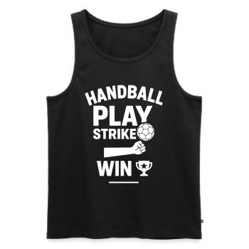 Handball spielt gewinnt Handball Handball Spieler Sport - Männer Premium Bio Tank Top - Schwarz - Vorne - Michal (187cm)