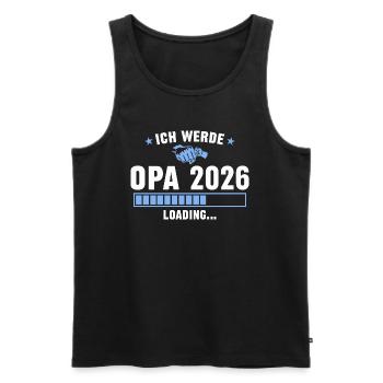 Opa 2026 Werdender Großvater - Männer Premium Bio Tank Top - Schwarz - Vorne - AI Model Male 178 light (178cm)